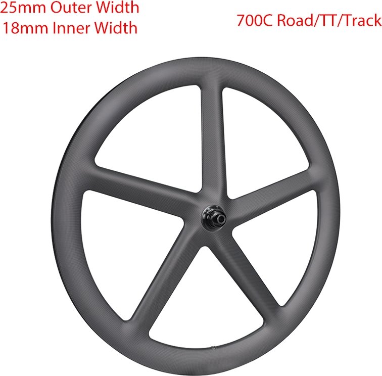 5-Spoke Carbon Wheels 700C 5-Spoke Wheel For Road-TT-Track Bikes