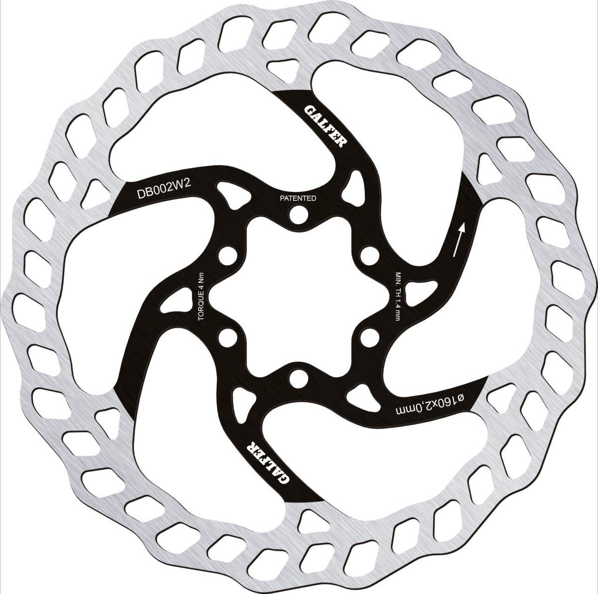 Wave Rotor 160mm 6-Bolt (DB002W2)