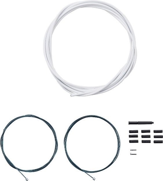 MTB SHIFTING CABLE SET (OPTISLICK, FRONT/REAR DERAILLEUR) White