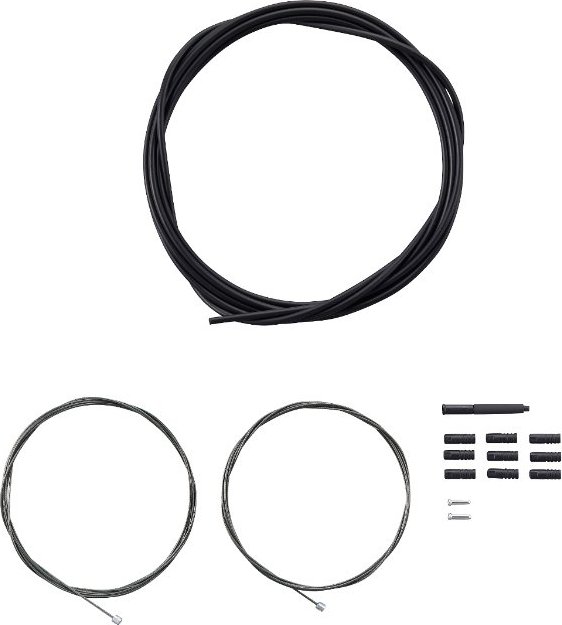 MTB SHIFTING CABLE SET (OPTISLICK, FRONT/REAR DERAILLEUR) Black