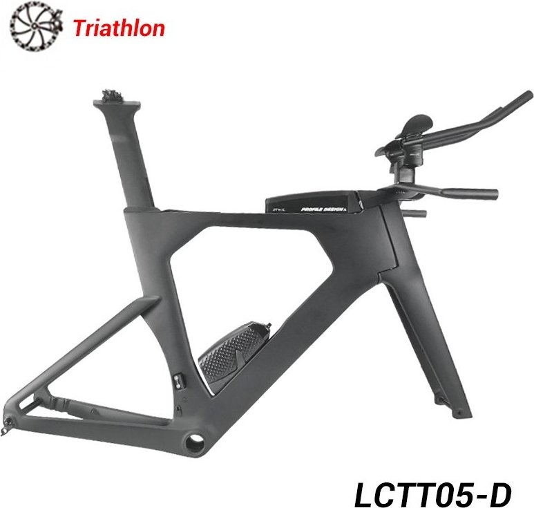 Ultra Aero Triathlon Carbon Frame Disc Brake 700C Carbon Fiber TT Bike Frameset
