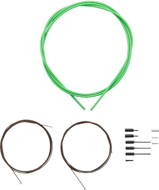 ROAD SHIFTING CABLE SET (POLYMER COATING) Lime green