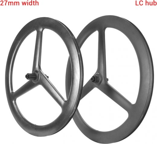 27mm Wide Aero 3-Spoke Carbon Wheel 700C