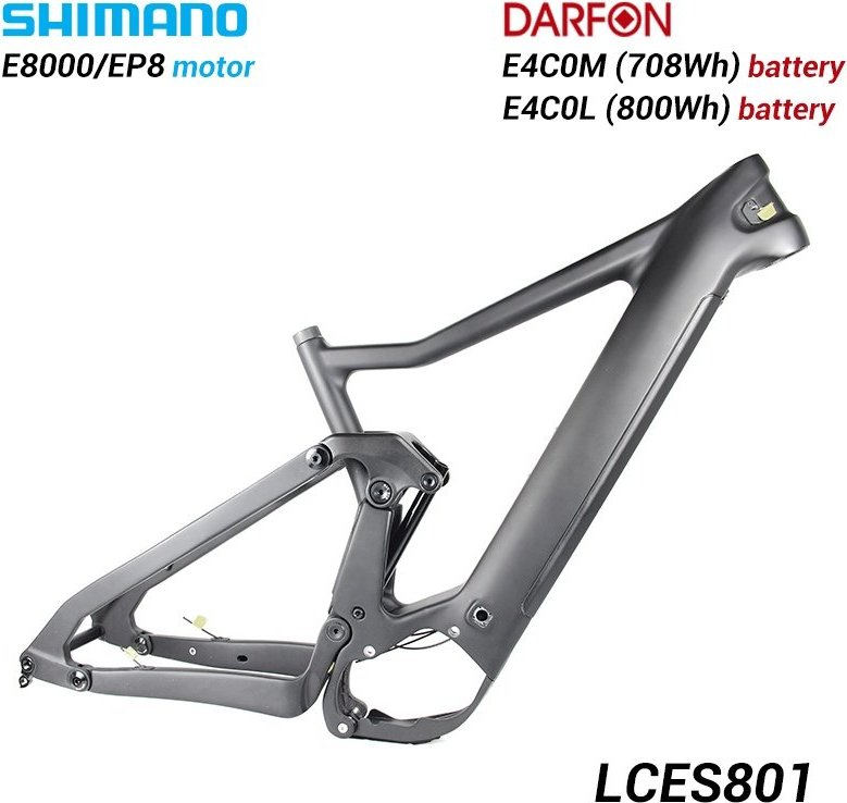 New Full Suspension Enduro Carbon Ebike Frameset Fit For 708/800Wh Battery