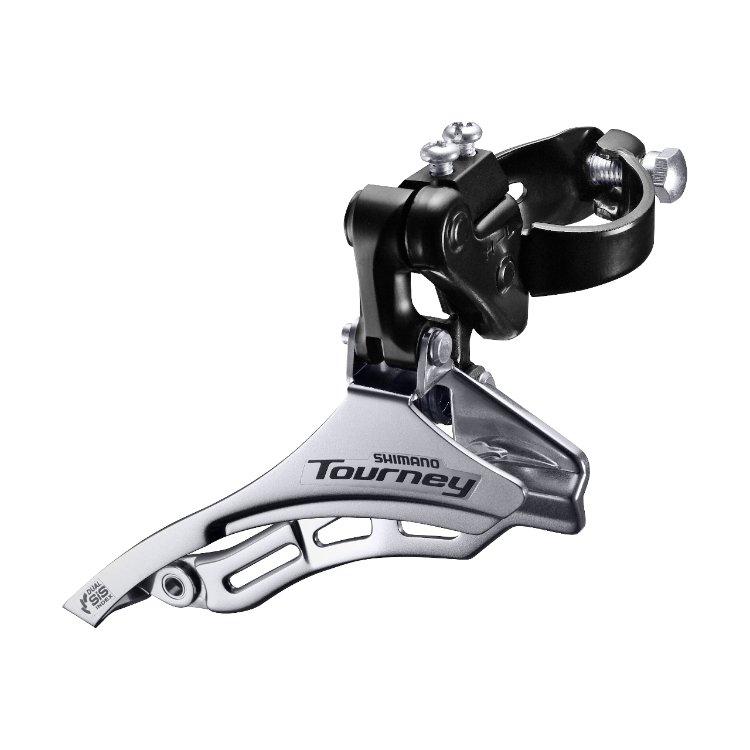 TOURNEY TY FRONT DERAILLEUR DOWN SWING (CLAMP BAND MOUNT) 3X7/6s