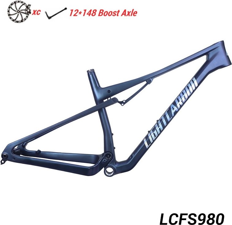 29er Light XC Full Suspension Carbon Frame Internal Cable Routing