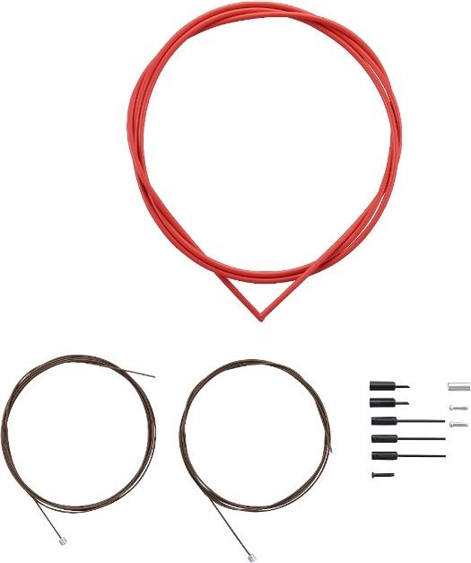 ROAD SHIFTING CABLE SET (POLYMER COATING) Red