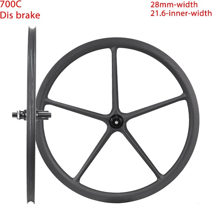 Ultra Light 5-Spoke Carbon Wheels 700C Five-Spoke Wheel For Road-Gravel-TT