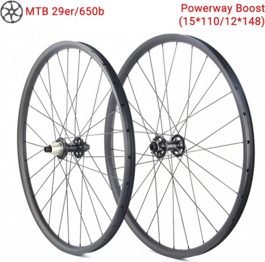 Economical Mountain Bike Carbon Wheel Built With Powerway MTB Boost Hubs