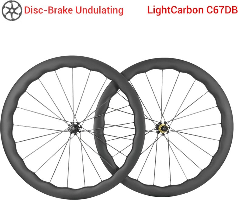 Super Light C67DB Undulating Rim Depth Carbon Spoke Road Wheels