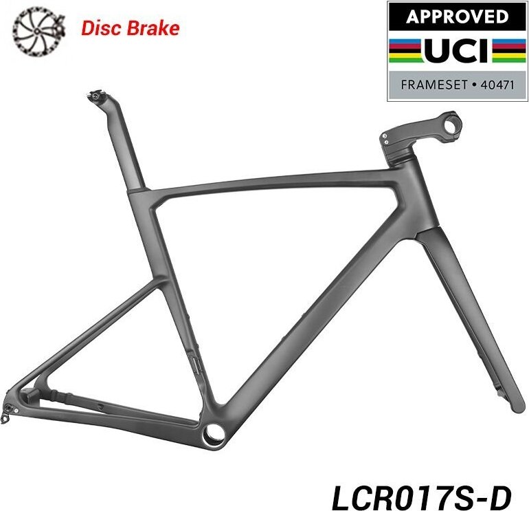 Super Light Disc Brake Road Carbon Bike Frameset With Stem