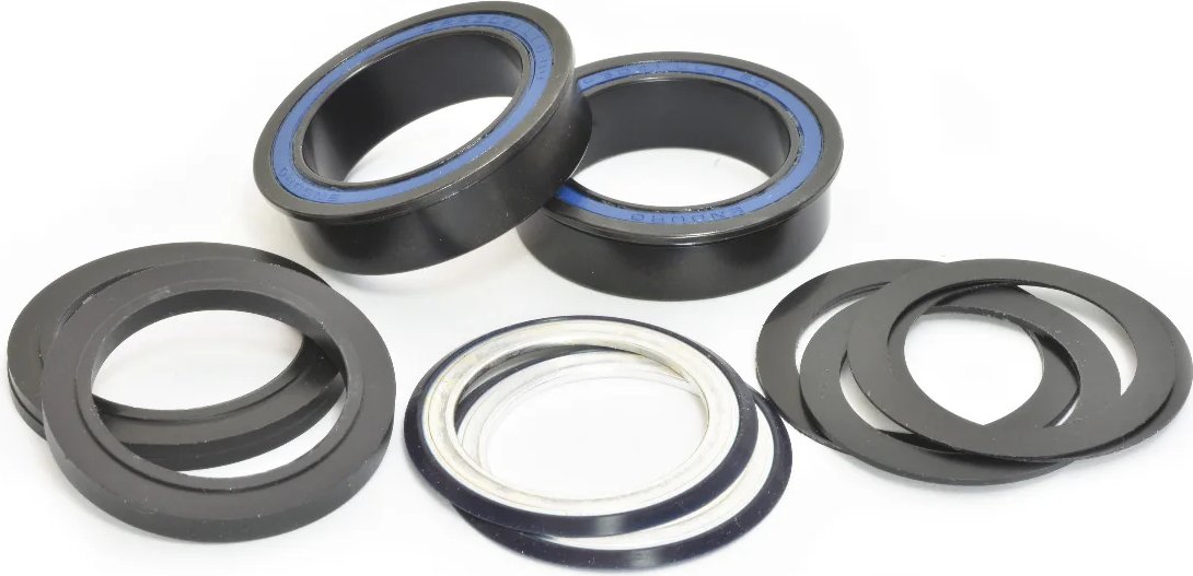 BB86 to 30MM Kit for PressFit 86/92 Bottom Bracket with Flanged, Dual Row Black Oxide Sealed Bearings