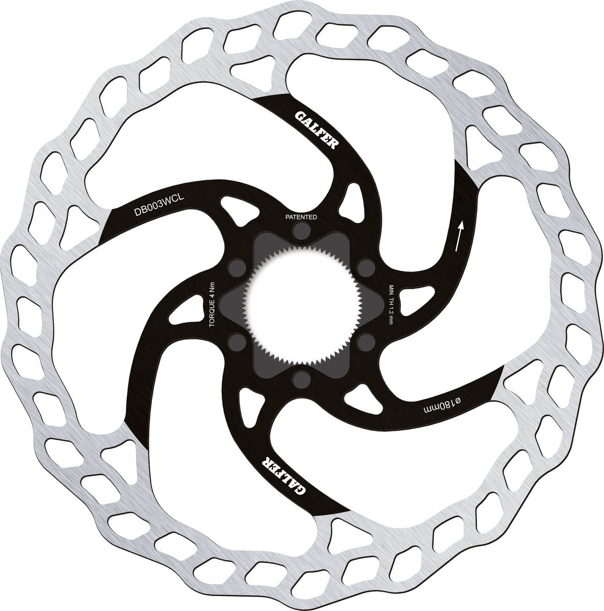 Wave Rotor 180mm Centerlock (DB003WCL)