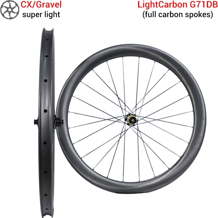 Super Light Gravel Bike Wheels Full Carbon Spoke Wheels For Gravel
