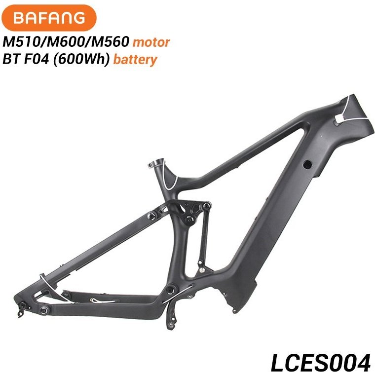 New Enduro Full Suspension Ebike frameset designing for Bafang motor