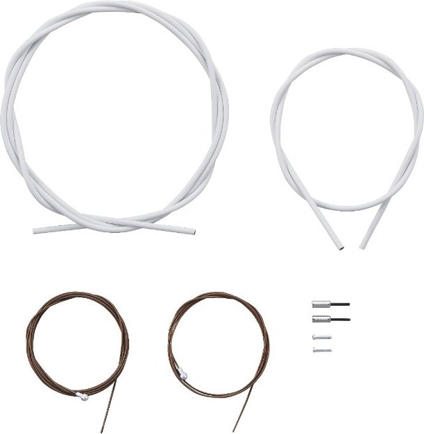 ROAD BRAKE CABLE SET (POLYMER COATING) White