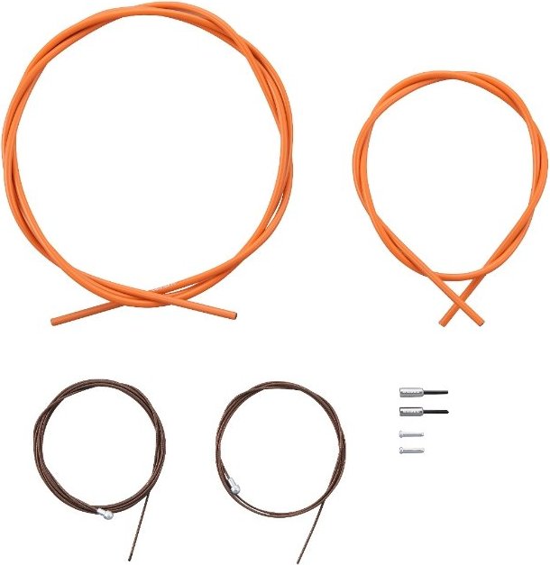 ROAD BRAKE CABLE SET (POLYMER COATING) Orange