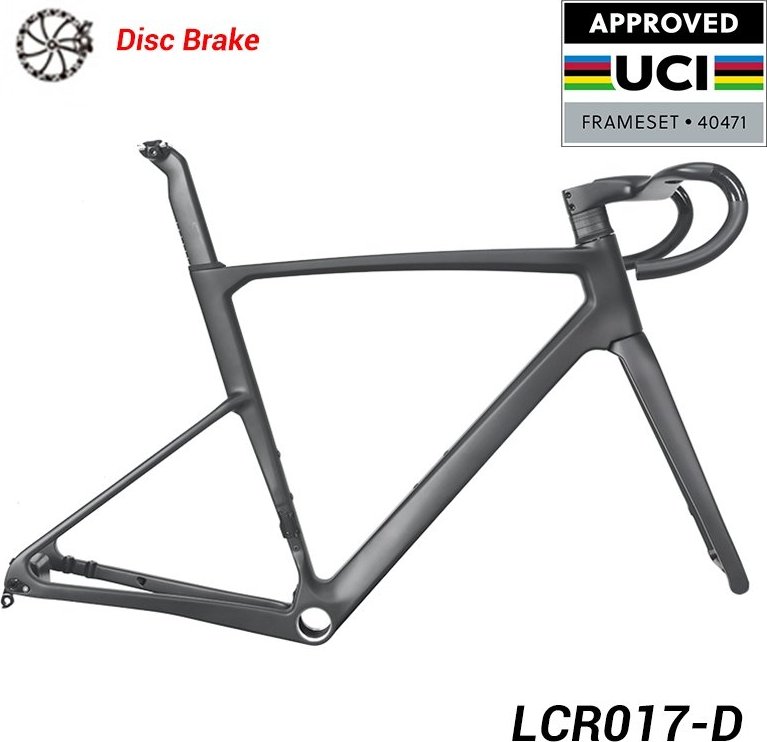 Super Light Disc Brake Road Carbon Frameset With Integrated Handlebar