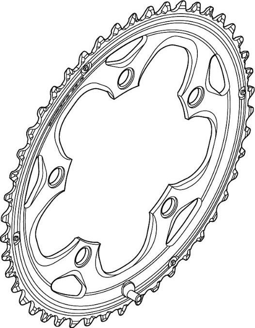 Chainring 46T for FC-CX50(Silver)