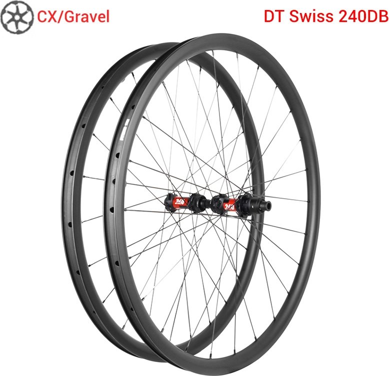 High-end DT240 Gravel Carbon Wheelset 700C Tubeless Ready