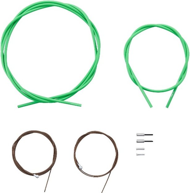 ROAD BRAKE CABLE SET (POLYMER COATING) Green