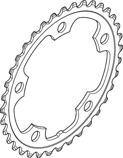 Chainring 36T for FC-CX50(Silver)
