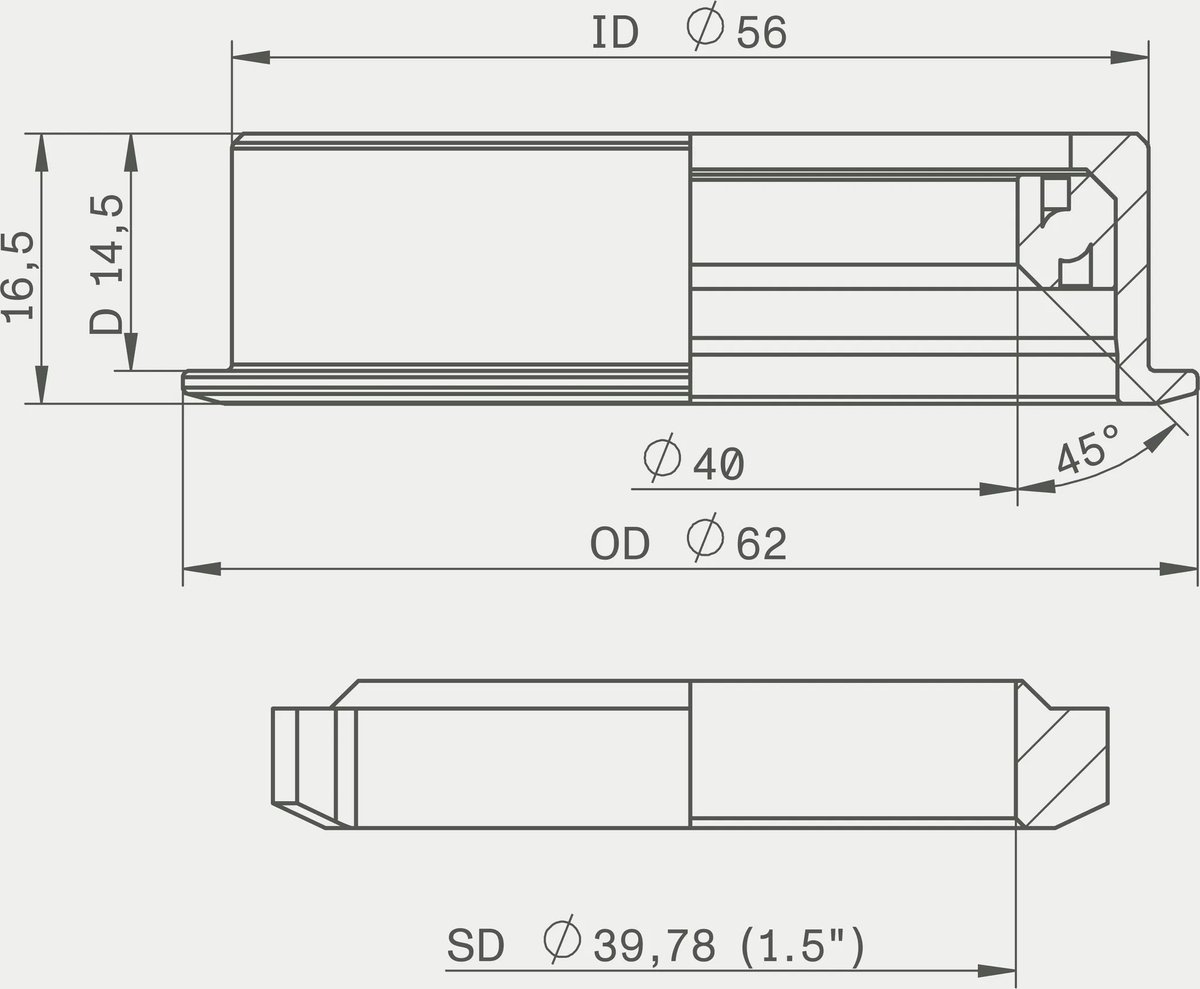ZS56/39.8 Blocklock Lower Cup
