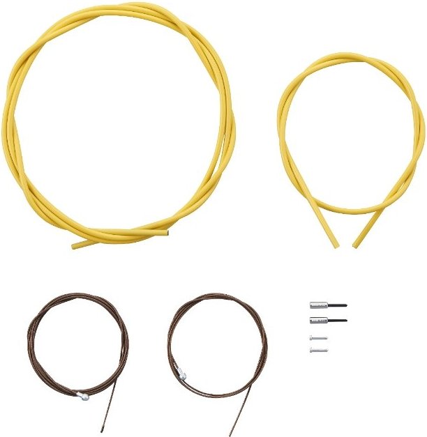 ROAD BRAKE CABLE SET (POLYMER COATING) Yellow
